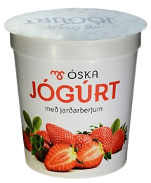 Óskajógúrt með jarðarberjum
